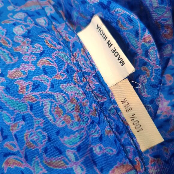 Matta 100% Silk Blouse Top Tie Neck Dainty Flower - Picture 9 of 9